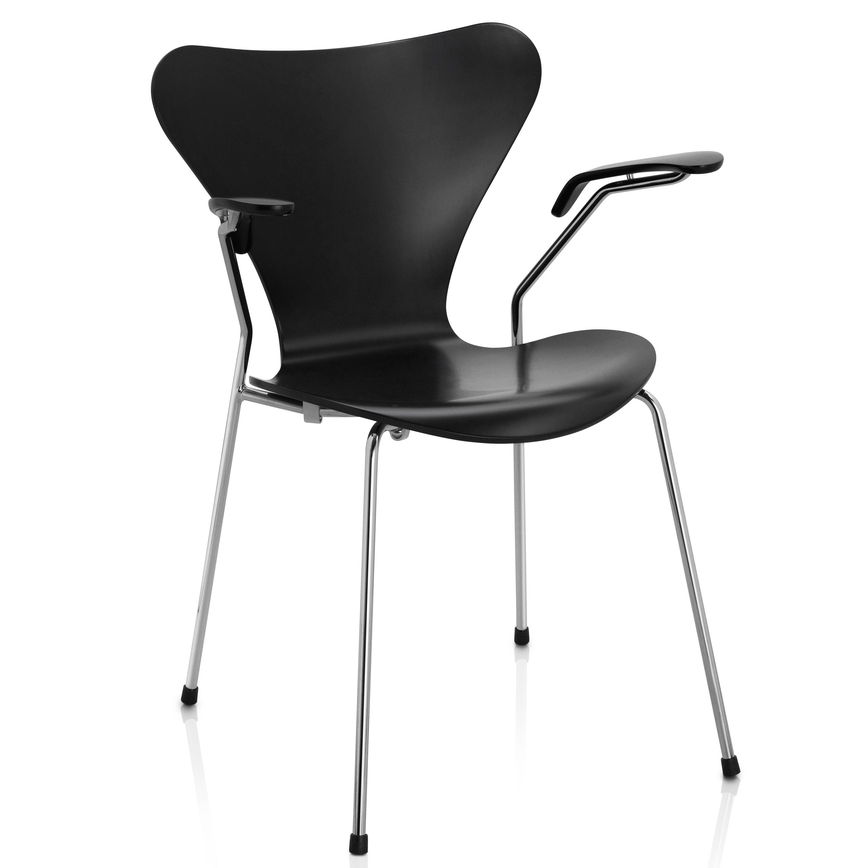 Oneffenheden schildpad Adelaide Fritz Hansen Vlinderstoel Series 7 stoel met armleuningen gelakt, zwart |  Flinders