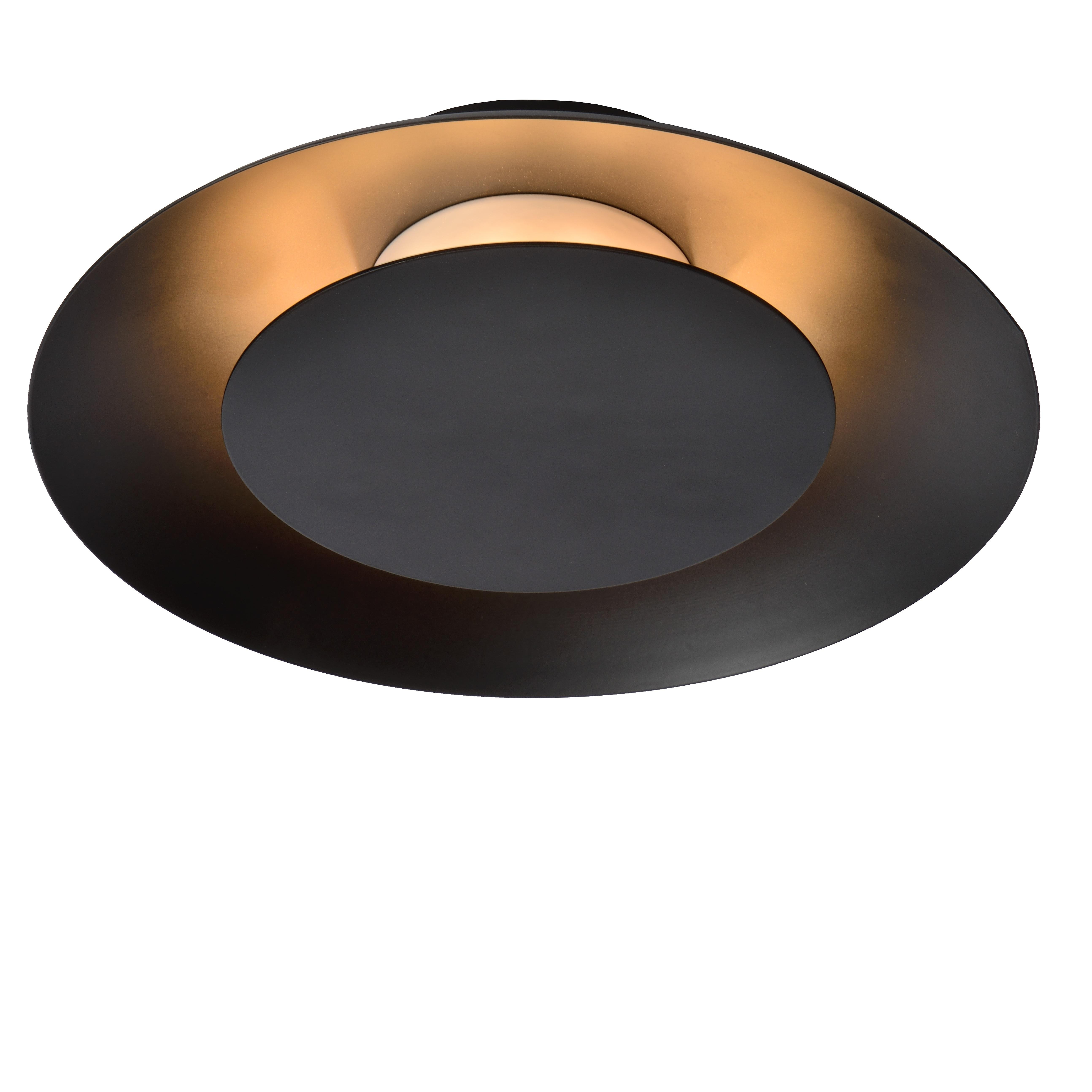lila Correspondent Commotie Lucide Foskal plafondlamp LED 21.5 zwart | Flinders