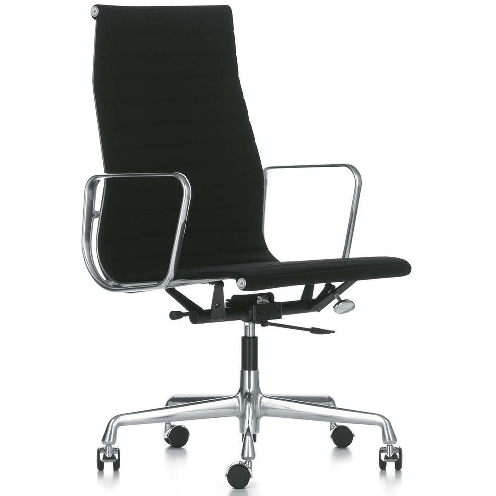 Vitra EA 119 bureaustoel Hopsak zwart, gepolijst | Flinders