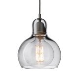 169 Mega bulb hanglamp Ø18 zilver, zwart snoer