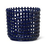 2193 Ceramic basket opbergmand large Blue