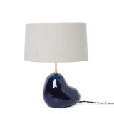 2193 Hebe tafellamp small blauw met naturel kap