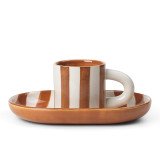 2193 Milu Snack mok en schotel set terracotta