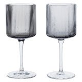 2193 Ripple wijnglas set van 2 Smokey Grey