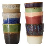 5604 70's Ceramic koffie mok koffiekopjes set van 6 grounding
