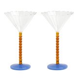 31091 Perle coupe champagneglazen set van 2 amber