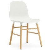 170 Form Chair stoel met eiken onderstel, wit