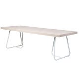 28744 Minium tafel 250 whitewash wit onderstel