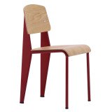 1860 Standard stoel naturel eiken, onderstel Japanese Red