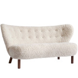 169 Little Petra Sofa VB2 walnoot, Sheepskin Moonlight 17mm 