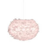 28351 Eos hanglamp medium Ø45 wit snoer, lichtroze