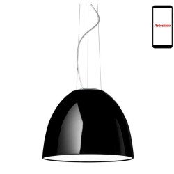 142 Nur hanglamp Ø55.4 LED dimbaar via smartphone glanzend zwart