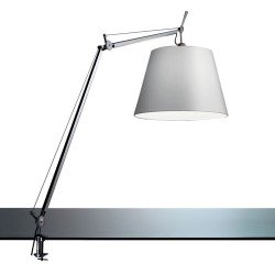 142 Tolomeo Mega klemlamp LED met snoerdimmer grijs satijn 36 cm