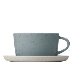 29125 Sablo koffie kop en schotel set van 2 stone
