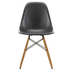 1860 Eames DSW Fiberglass stoel geelachtig esdoorn, elephant hide grey