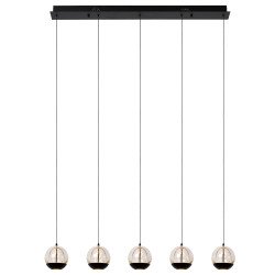 11440 Sentubal cluster 5 hanglamp LED lineair transparant/zwart