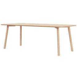 30311 Meyer 23 tafel 200x92 waxed eiken, white pigment