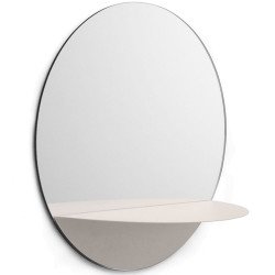 crisis procent Om toevlucht te zoeken Normann Copenhagen Horizon Round ronde spiegel met plankje wit | Flinders