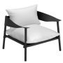 Terramare lounge fauteuil black kussen wit