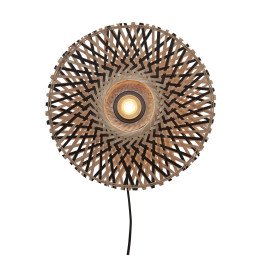 30126 Kalimantan wandlamp extra small Ø30 zwart/naturel