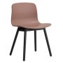 AAC12 stoel zwart gelakt eiken onderstel Soft Brick
