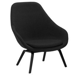 About a Lounge Chair High AAL93 fauteuil remix 183, onderstel zwart essenhout