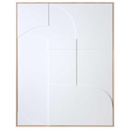 5604 Framed Relief schilderij 63x83 White A