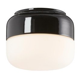 Ohm 140/115 plafond- en wandlamp LED Ø10 opaal zwart
