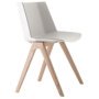 Aïku Wood stoel gebleekt eiken onderstel wit - light grey