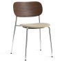Co Chair stoel chroom gestoffeerd donker eiken, Bouclé 02