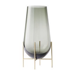 Échasse vaas small Smoke / Brushed Brass