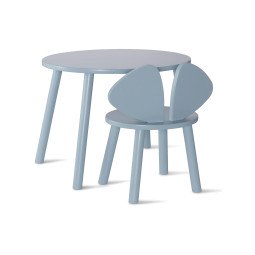 28671 Mouse kinderstoel + kindertafel set light blue