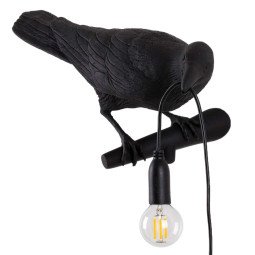 Bird Looking wandlamp rechts zwart
