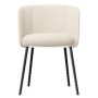 Mikado Side Chair stoel zwart gepoedercoat onderstel Ivory