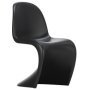 Panton chair stoel (nieuwe zithoogte) diepzwart
