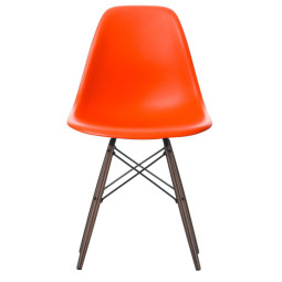 1860 Eames DSW stoel donker esdoorn onderstel, Poppy Red