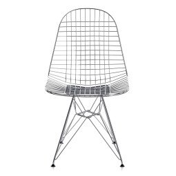 1860 Eames Wire Chair DKR stoel verchroomd onderstel