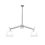 Tolomeo Basculante 2-arm hanglamp 32cm grijs satijn