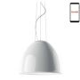 Nur hanglamp LED dimbaar via smartphone glanzend wit