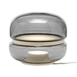 Macaron tafellamp small rookgrijs - onyx wit