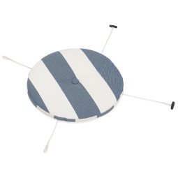 Toni stoel zitkussen stripe ocean blue