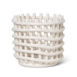 Ceramic basket opbergmand small Off-White