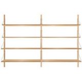 Shelf Library H1148 Double wandkast natural oiled