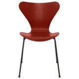 Vlinderstoel stoel zwart, coloured ash venetian red