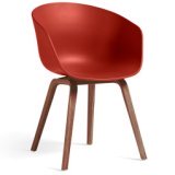 About a Chair AAC22 stoel met walnoot onderstel warm red