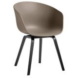 About a Chair AAC22 stoel zwart gelakt onderstel khaki