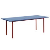 Two-Colour tafel 200x90 blauw, rood onderstel
