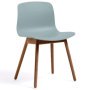 About a Chair AAC12 stoel met walnoot onderstel dusty blue