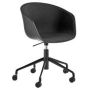 About a Chair AAC52 gestoffeerde bureaustoel, onderstel zwart, kuip Black, Remix 183