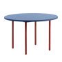 Two-Colour tafel 105 blauw, rood onderstel